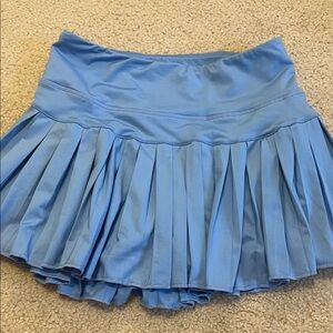 Blue Pleated Women's Skirt